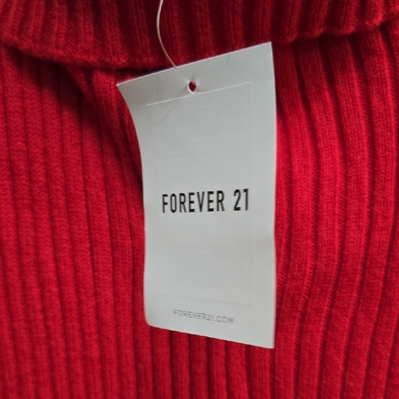 Forever 21 Red Knit  Dress  NEW - Picture 2 of 5